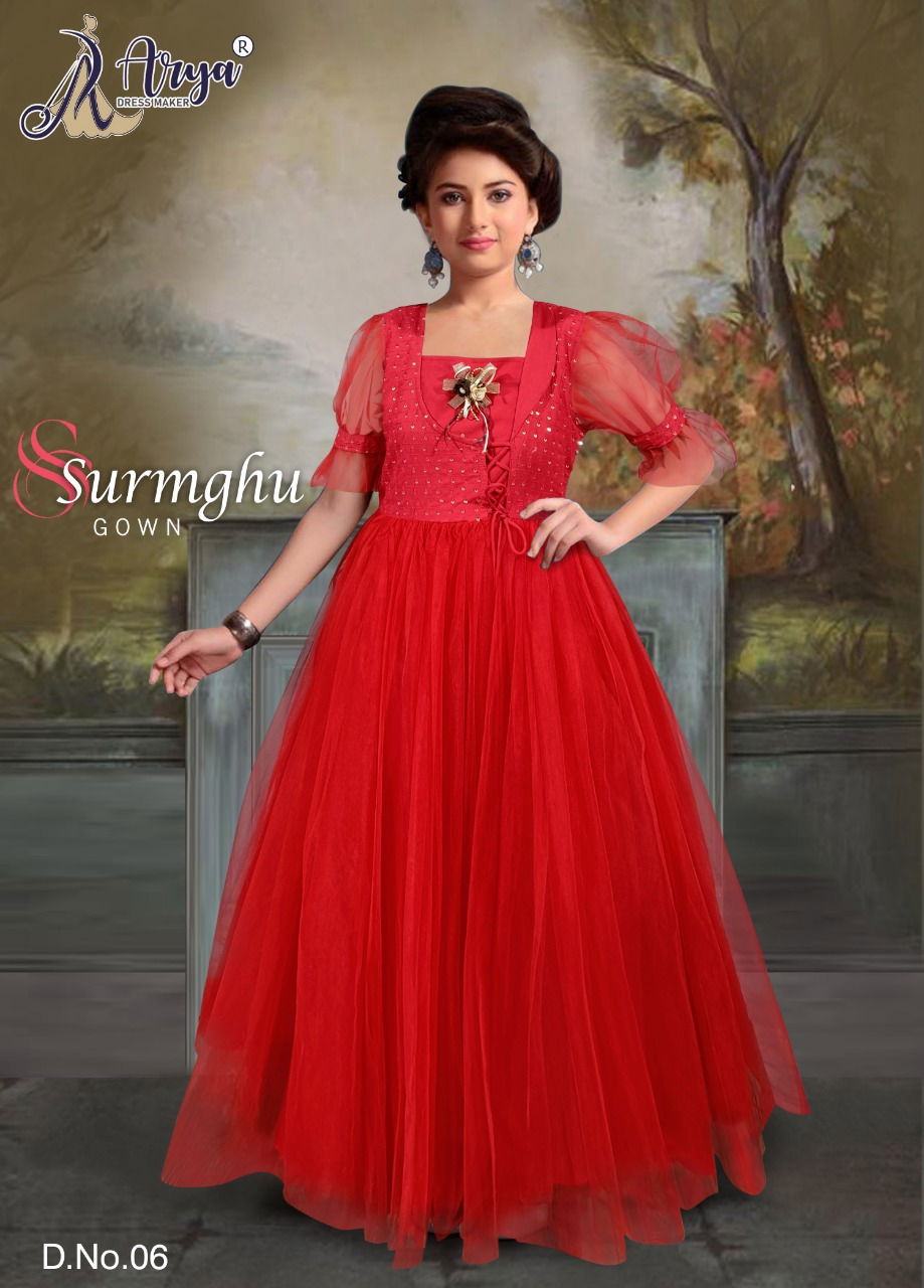 Surmghu By arya Girls Party Wear Designer Frock Kids Catalog